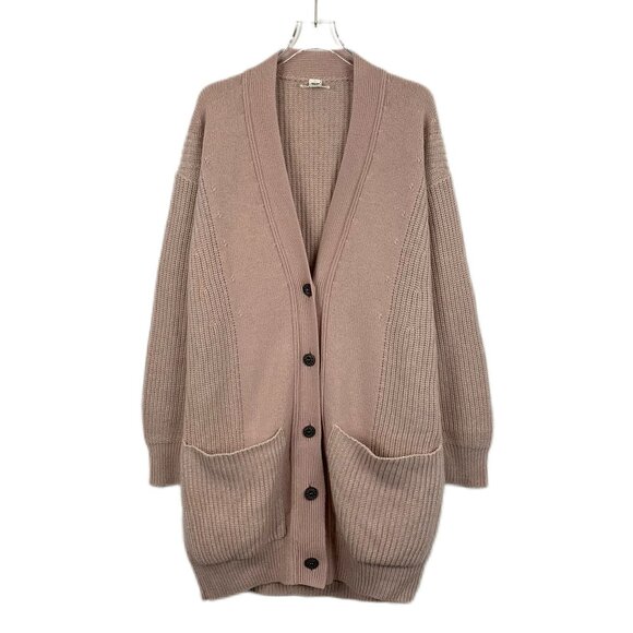 H14452 Hermes Pink cashmere V-neck long-sleeved knitted cardigan jacket 38 S siz - Picture 1 of 7